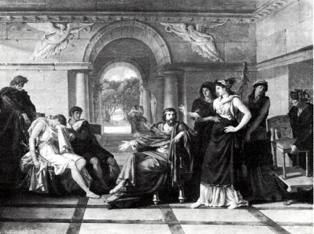 Ж.-Л. Лагрене.
Федра, обвиняющая Ипполита перед Тезеем.
Масло. 1796.